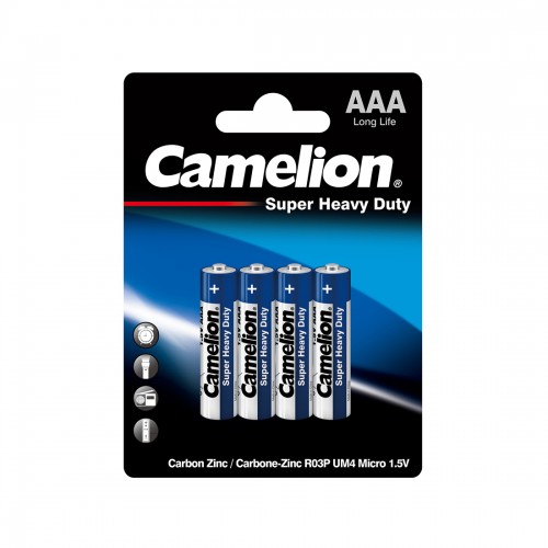 Батарейка CAMELION Super Heavy Duty R03P-BP4B 4 шт. в блистере