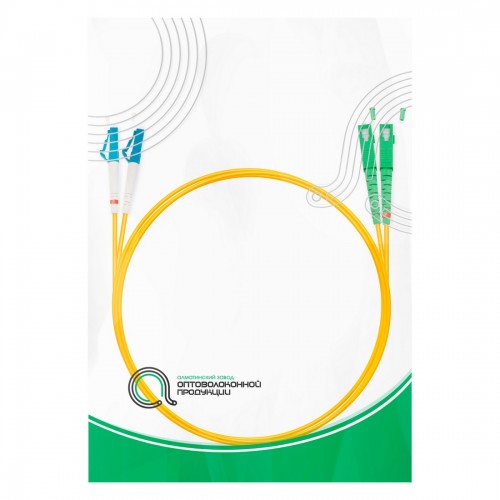 Патч Корд Оптоволоконный SC/APC-LC/UPC SM 9/125 Duplex 3.0мм 1 м