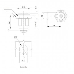 Замок металлический с ключом Deluxe MS403
