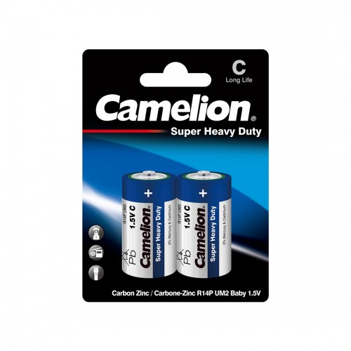 Батарейка CAMELION Super Heavy Duty R14P-BP2B 2шт. в блистере