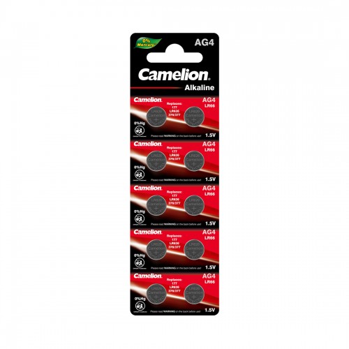 Батарейка CAMELION Alkaline AG4-BP10(0%Hg) 10 шт. в блистере