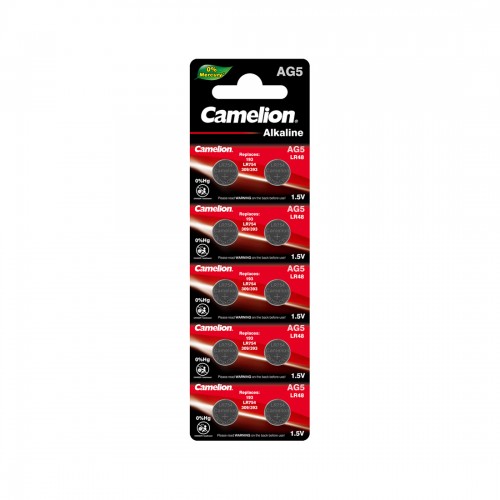 Батарейка CAMELION Alkaline AG5-BP10(0%Hg) 10 шт. в блистере