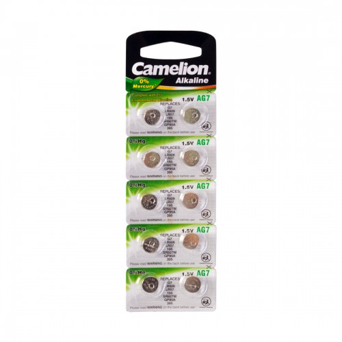 Батарейка CAMELION Alkaline AG7-BP10(0%Hg) 10 шт. в блистере