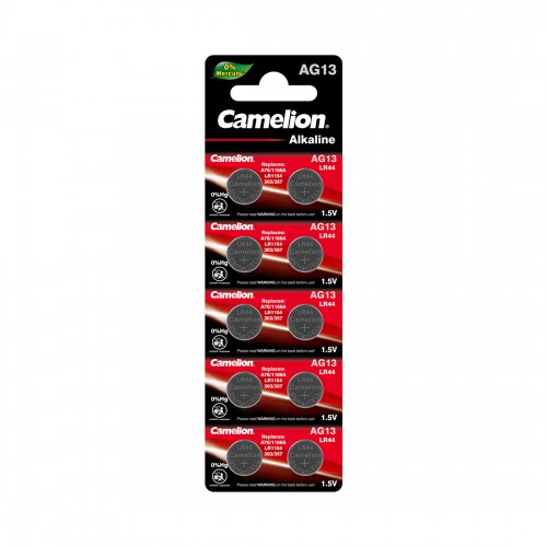 Батарейка CAMELION Alkaline AG13-BP10(0%Hg) 10 шт. в блистере