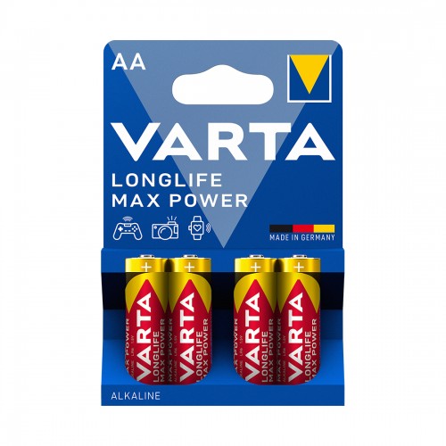 Батарейка VARTA Longlife Power Max Mignon 1.5V - LR6/ AA 4 шт в блистере