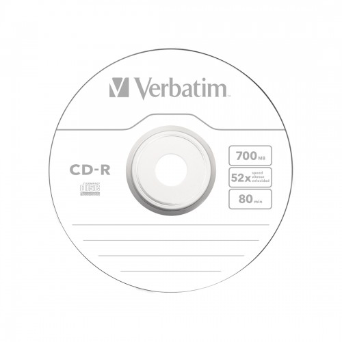 Диск CD-R Verbatim (43351) 700MB 50штук Незаписанный