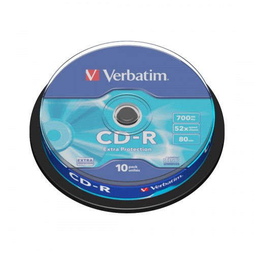 Диск CD-R Verbatim (43437) 700MB 10штук Незаписанный