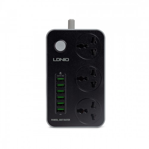 Сетевой фильтр LDNIO Universal SC3604 3 розетки 6*USB 5V/3.4A Портов 2м