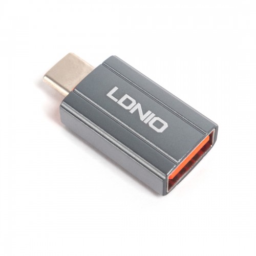 Переходник LDNIO LC140 USB A на USB Type-C Адаптер Серый