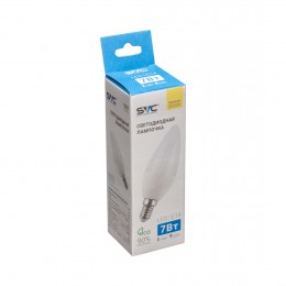 Эл. лампа светодиодная SVC LED C35-7W-E14-3000K, Тёплый