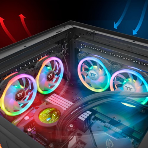 Кулер для компьютерного корпуса Thermaltake SWAFAN 12 RGB Radiator Fan TT Premium Edition (3-Fan Pac