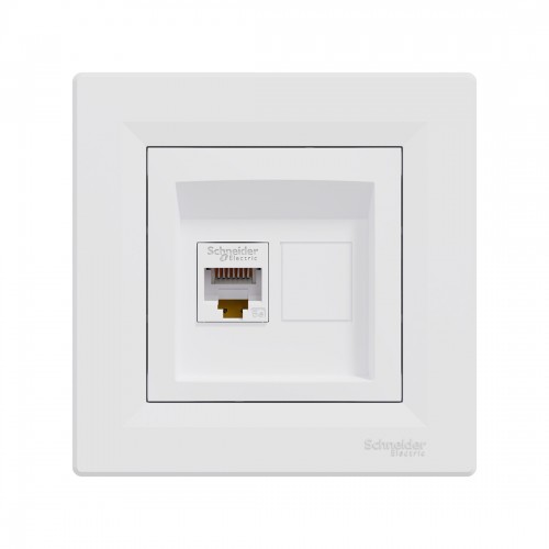 Розетка компьютерная SE EPH4300121 Asfora RJ45 кат. 5e в сборе белый