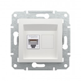 Розетка компьютерная SE EPH4770121 Asfora RJ45 кат. 6 механизм белый