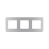 Рамка декоративная универсальная Legrand 673952 Inspiria 3 поста алюминий
