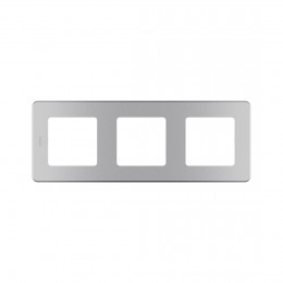 Рамка декоративная универсальная Legrand 673952 Inspiria 3 поста алюминий