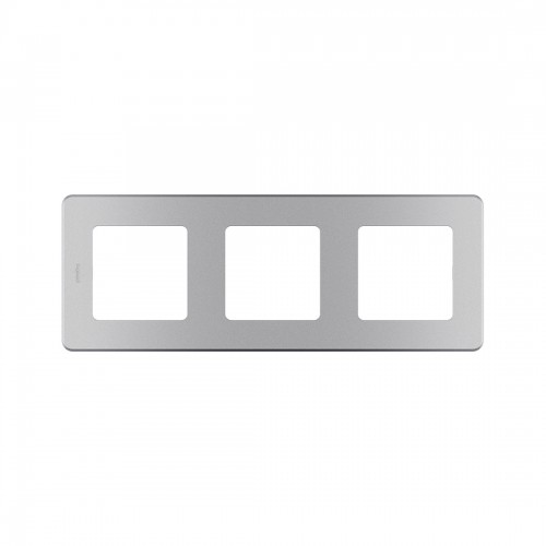 Рамка декоративная универсальная Legrand 673952 Inspiria 3 поста алюминий