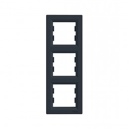 Рамка вертикальная SE EPH5810371 Asfora 3 постовая антарцит