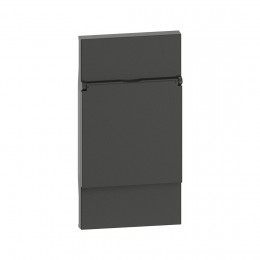 Лицевая панель Bticino KG04P Living Now с крышкой для розеток 2К+З 2 модуля черный