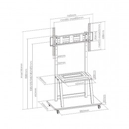Стойка мобильная Brateck T1035ME
