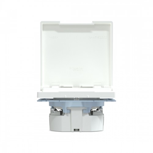 Розетка MERTEN MTN2314-6035 D-Life 16А с з/к с крышкой IP44 белый лотос