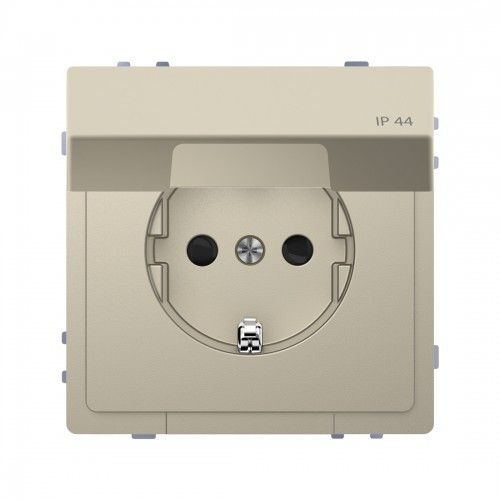 Розетка мех-м MERTEN MTN2314-6033 D-Life 16А с крышкой IP44 сахара