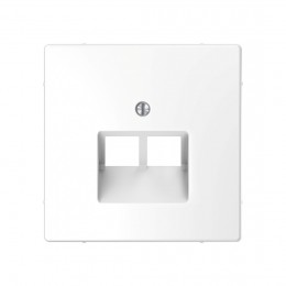 Центральная накладка MERTEN MTN4522-6035 D-Life для розетки 2-ой RJ45 белый лотос