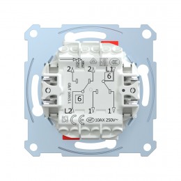 Переключатель мех-м MERTEN MTN3126-0000 D-Life 2 клавишный