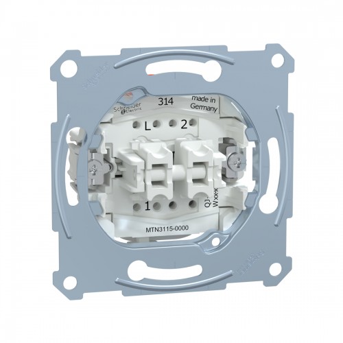 Переключатель мех-м MERTEN MTN3115-0000 D-Life 2 клавишный