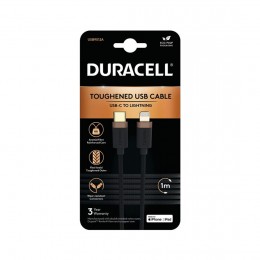 Интерфейсный кабель Duracell USB9012A USB-C to Lightning Черный