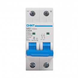 Автоматический выключатель CHINT NB1-63DC 2P 40A DC500B 6kA