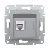 Розетка компьютерная SE EPH4700161 Asfora RJ45 кат.6e механизм алюминий