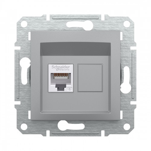 Розетка компьютерная SE EPH4700161 Asfora RJ45 кат.6e механизм алюминий