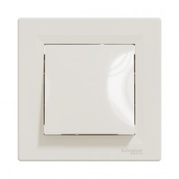 Выключатель одноклавишный SE EPH0100123 Asfora 10AX в сборе быстрозажим. клеммы кремовый