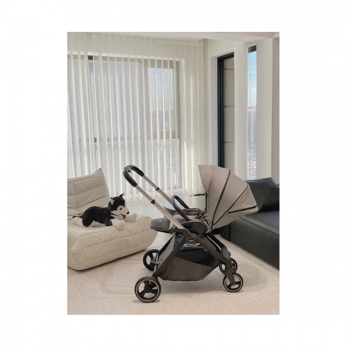 Детская коляска Qborn Kunpeng Two-way lightweight high landscape stroller Technology gray