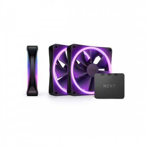 Комплект кулеров для компьютерного корпуса NZXT F120 RGB DUO RF-D12TF-B1 Black 3в1