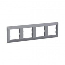 Рамка горизонтальная SE EPH5805462 Asfora EM 4 постовая сталь