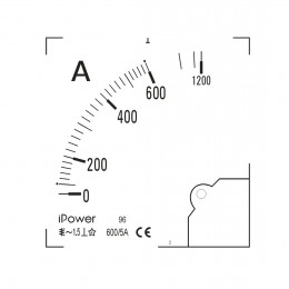 Шкала для амперметра iPower 600/5