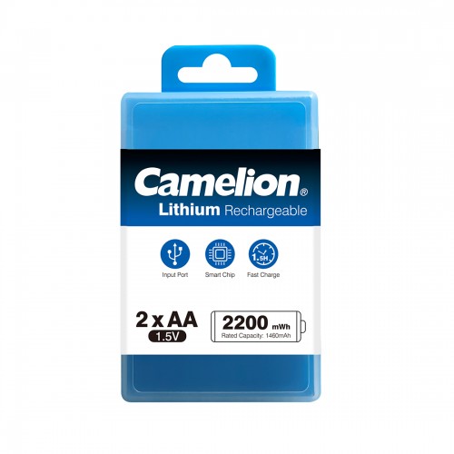 Аккумулятор CAMELION Lithium UB-AA2200-PBH2 2шт (перезаряжаемые от USB)