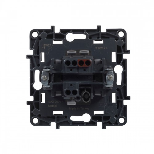 Переключатель одноклавишный Niloe Step 10А авт.клеммы Алюминий