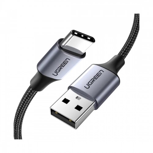 Интерфейсный кабель Ugreen US288/60126 USB-A на USB-C 18W 1 м Чёрный