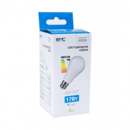 Лампа светодиодная SVC LED A60-17W-E27-4000K Нейтральный