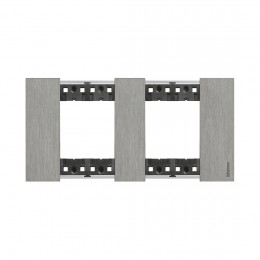 Рамка декоративная Bticino KA4802M2ZG Living Now 2 поста (2+2 модуля) Сталь