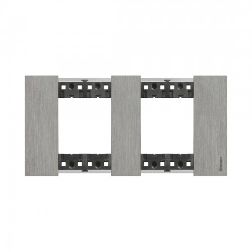 Рамка декоративная Bticino KA4802M2ZG Living Now 2 поста (2+2 модуля) Сталь