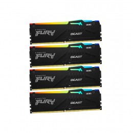 Комплект модулей памяти Kingston FURY Beast RGB XMP KF556C40BBAK4-128 DDR5 128GB (Kit 4x32GB) 5600MH