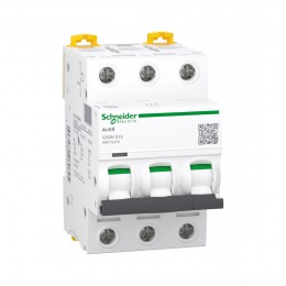 Автоматический выключатель SE A9F75316 Acti9 iC60N 3P 16А D 6 kA