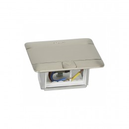 Выдвижной розеточный блок на 4 модуля Legrand 054021 Нержавеющая сталь