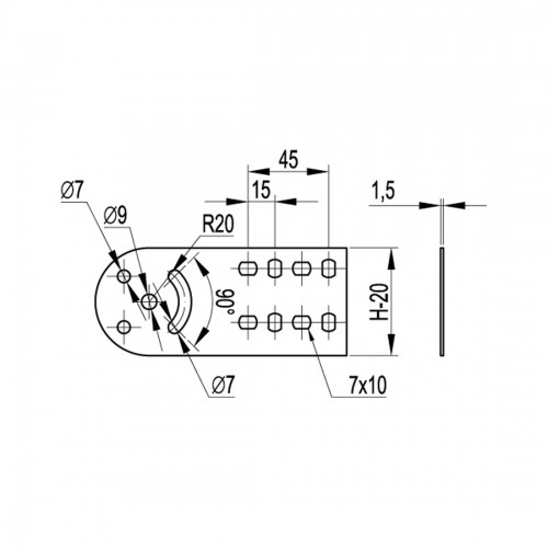 Пластина крепежная DKC 30014K GSV H80 (4 шт.) в комплекте с метизами, необходимыми для монтажа