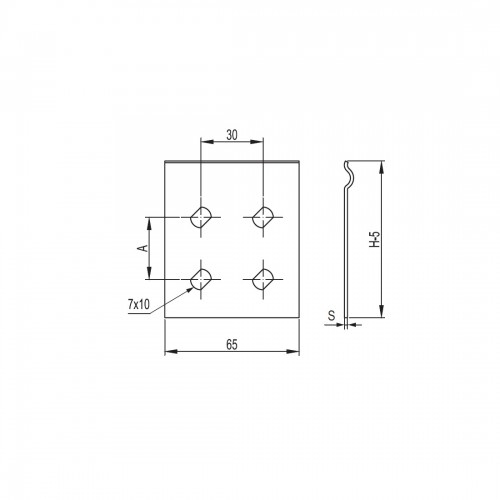 Пластина соединительная GTO DKC 37303R H80