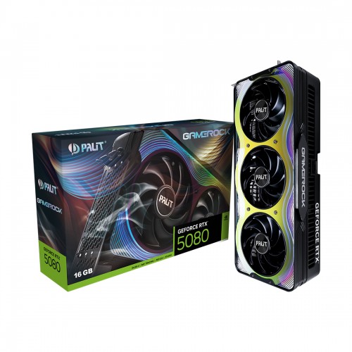 Видеокарта PALIT RTX5080 GAMEROCK 16GB (NE75080019T2-GB2030G)