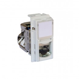 Розетка компьютерная Bticino KW4279C6S Living Now RJ45 cat6 STP 1 модуль белая